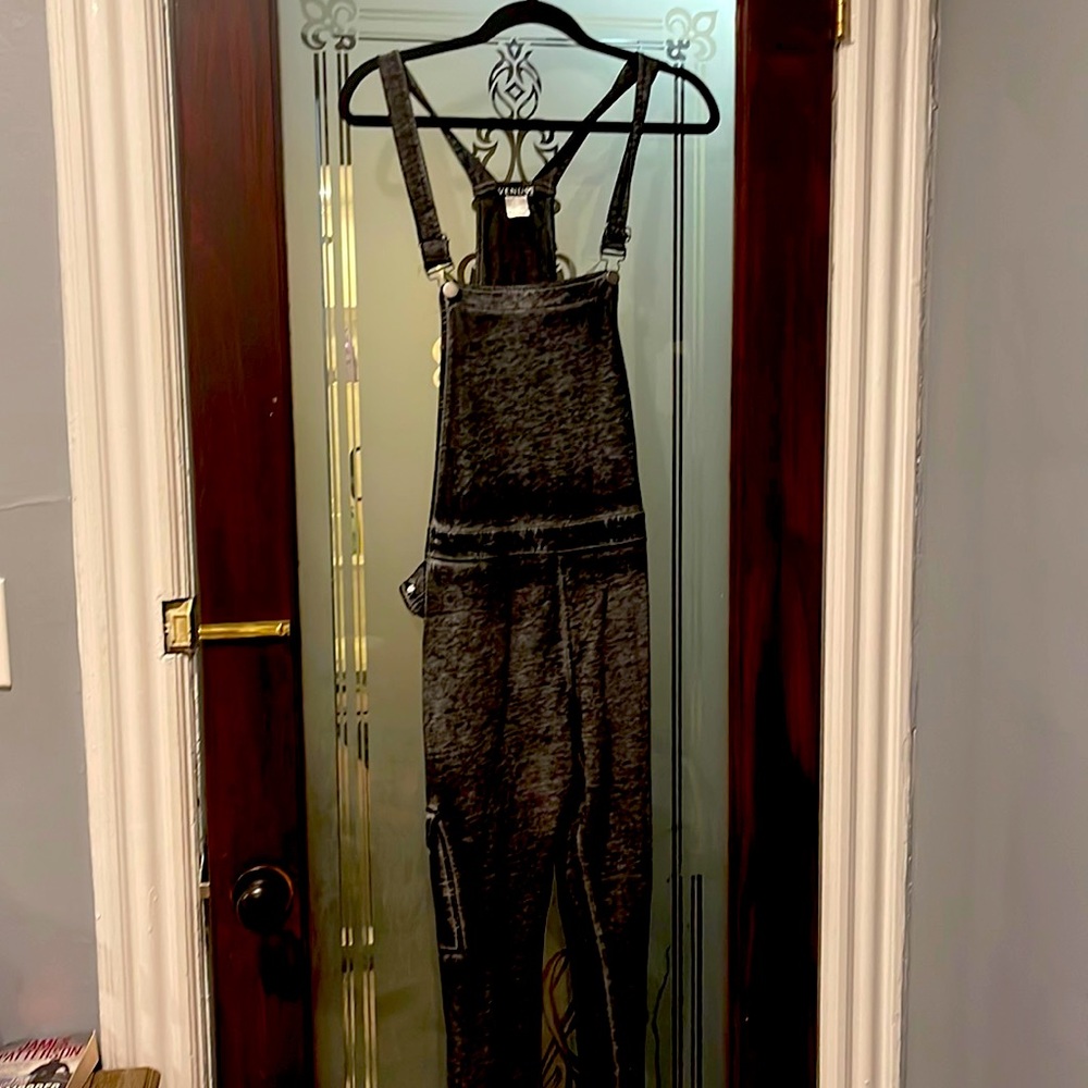 Size small overalls in black!